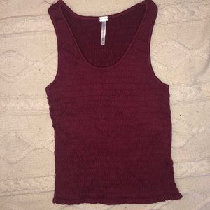 Me to we cropped ruched tank top large